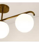 Abruzzo Lampa Sufitowa Milano mleczne kule 3xE27 Klinto ABR-LW3XE27M