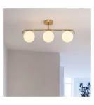 Abruzzo Lampa Sufitowa Milano mleczne kule 3xE27 Klinto ABR-LW3XE27M