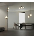 Abruzzo Lampa Sufitowa Milano mleczne kule 3xE27 Klinto ABR-LW3XE27M