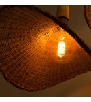Boho pendant lamps - Abruzzo Boho Pendant Lamp 3 Bamboo Hat Isabella 40cm E27 ABR-LWS-BH40-3XE27 - product 6