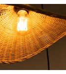 Boho pendant lamps - Abruzzo Boho Pendant Lamp 3 Bamboo Hat Isabella 40cm E27 ABR-LWS-BH40-3XE27 - product 7