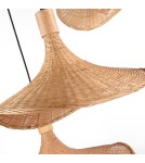 Abruzzo Lampa Wisząca Boho 3 Kapeluse z Bambusa Isabella 40cm E27 ABR-LWS-BH40-3XE27