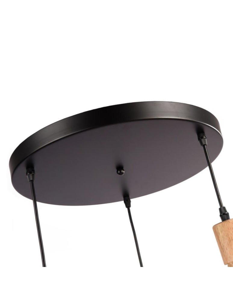 Abruzzo Lampa Wisząca Boho 3 Kapeluse z Bambusa Isabella 40cm E27 ABR-LWS-BH40-3XE27