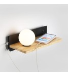 Wall lamps - Abruzzo Night Lamp USB wall lamp with glass ball G9 Bardi ABR-KUSBK - product 2