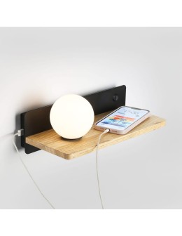 Abruzzo Lampka Nocna Kinkiet USB ze szkalną kulą G9 Bardi ABR-KUSBK - produkt 2
