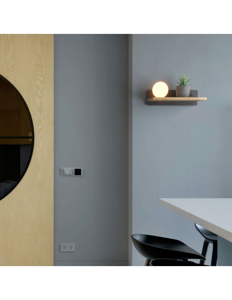 Wall lamps - Abruzzo Night Lamp USB wall lamp with glass ball G9 Bardi ABR-KUSBK - product kolory-swiatla.pl 6