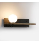 Abruzzo Lampka Nocna Kinkiet USB ze szkalną kulą G9 Bardi ABR-KUSBK