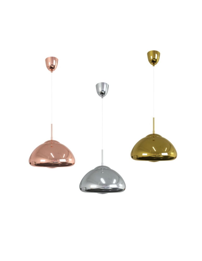 Abruzzo Lampa Wisząca Szklana E27 Miedziana Zonda ABR-LSW-M