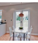 Abruzzo Lampa Wisząca Szklana E27 Miedziana Zonda ABR-LSW-M