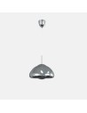 View Abruzzo Glass Pendant Lamp E27 Silver Zonda ABR-LSW-G