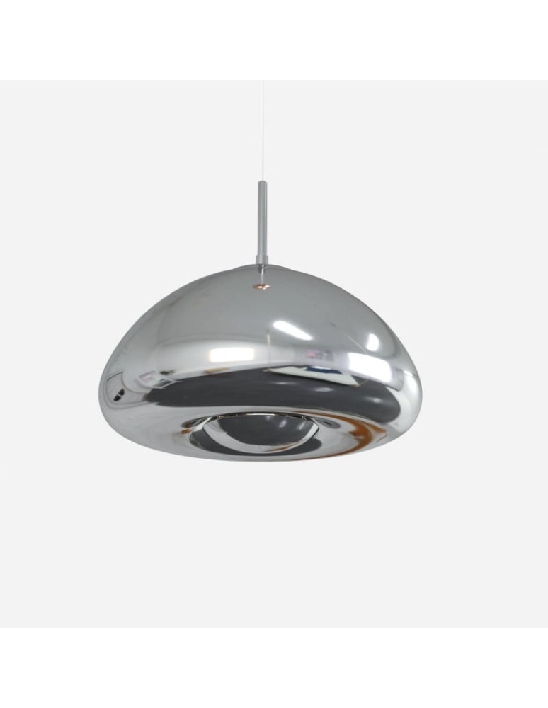 Pendant lamps - Abruzzo Glass Pendant Lamp E27 Silver Zonda ABR-LSW-G - product kolory-swiatla.pl 3