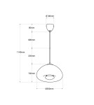 Pendant lamps - Abruzzo Glass Pendant Lamp E27 Gold Zonda ABR-LSW-GD - product 8