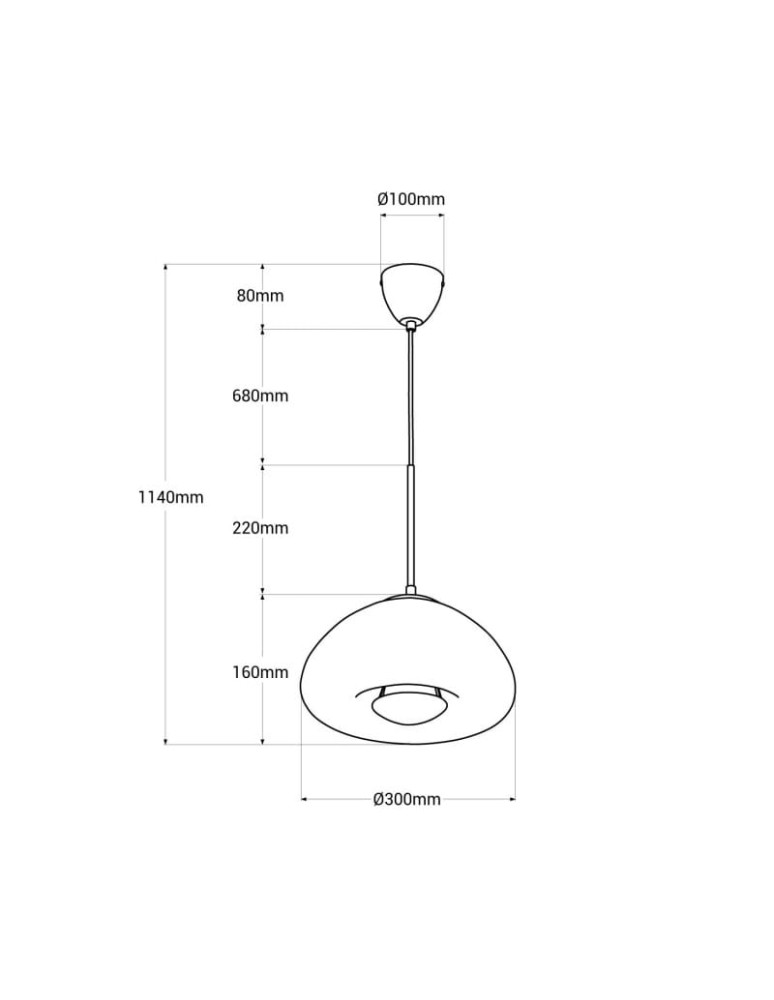 Pendant lamps - Abruzzo Glass Pendant Lamp E27 Gold Zonda ABR-LSW-GD - product kolory-swiatla.pl 8