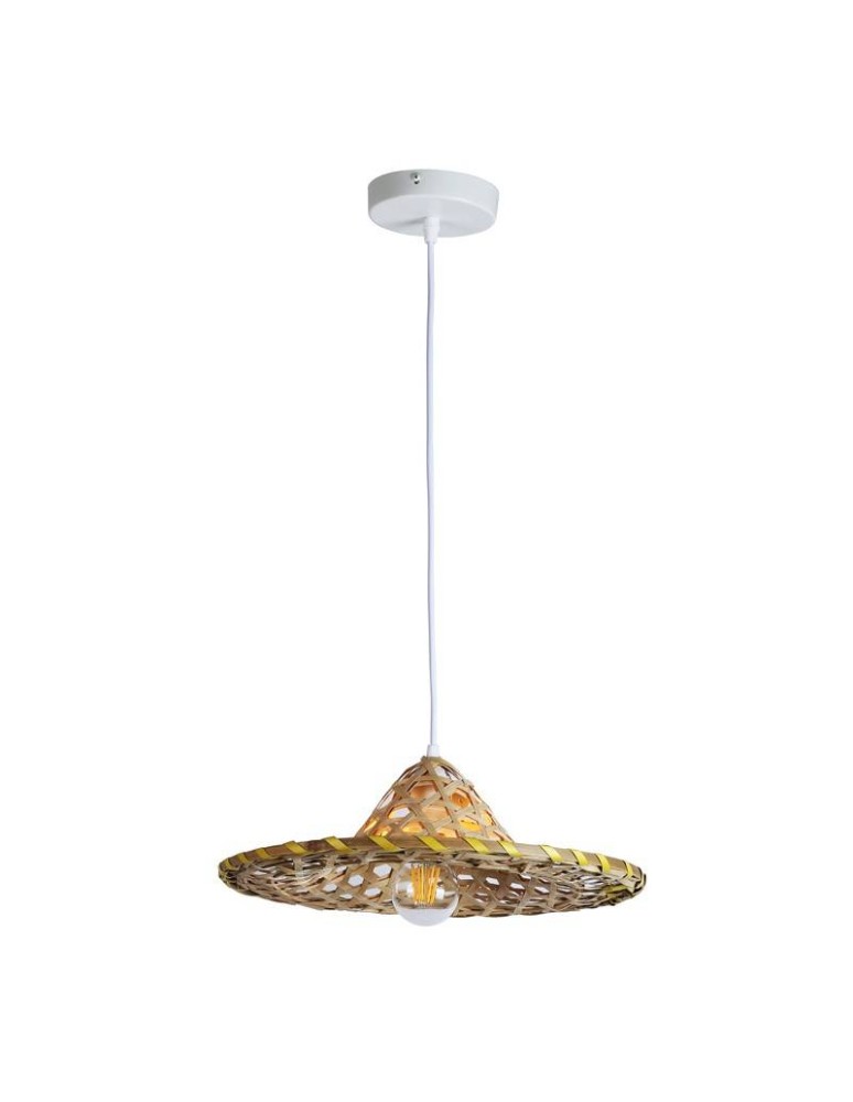 Pendant lamps - Abruzzo Bamboo Hat Pendant Lamp Brazil ABR-LWBRA - product kolory-swiatla.pl 5