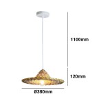 Pendant lamps - Abruzzo Bamboo Hat Pendant Lamp Brazil ABR-LWBRA - product 11