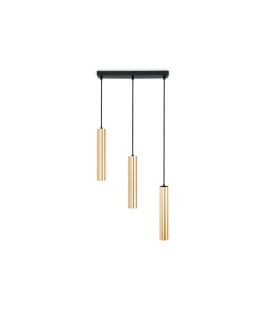 Abruzzo Hanging Lamp three gold GU10 tubes Trotti ABR-ZLW3T-Z