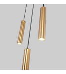 Abruzzo Lampa Wiszaca trzy złote tuby GU10 Trotti ABR-ZLW3T-Z