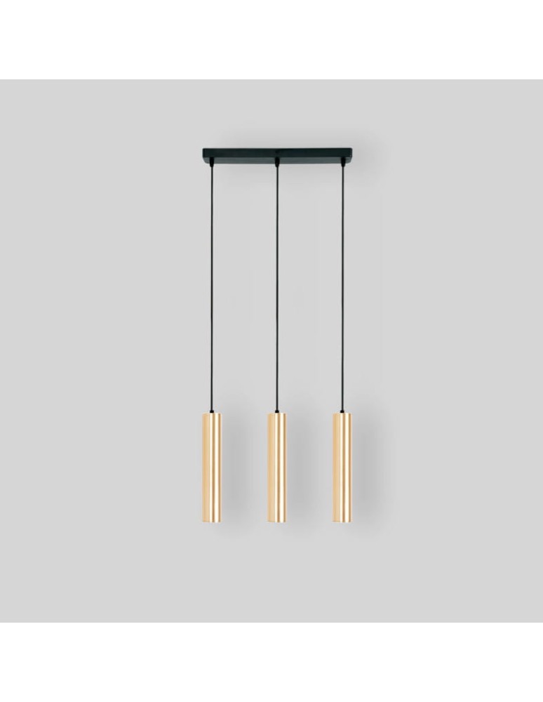 Abruzzo Lampa Wiszaca trzy złote tuby GU10 Trotti ABR-ZLW3T-Z