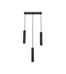 Abruzzo Lampa Wiszaca trzy czarne tuby GU10 Trotti ABR-ZLW3T-C