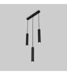 Abruzzo Lampa Wiszaca trzy czarne tuby GU10 Trotti ABR-ZLW3T-C