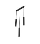 Abruzzo Lampa Wiszaca trzy czarne tuby GU10 Trotti ABR-ZLW3T-C