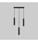 Abruzzo Lampa Wiszaca trzy czarne tuby GU10 Trotti ABR-ZLW3T-C