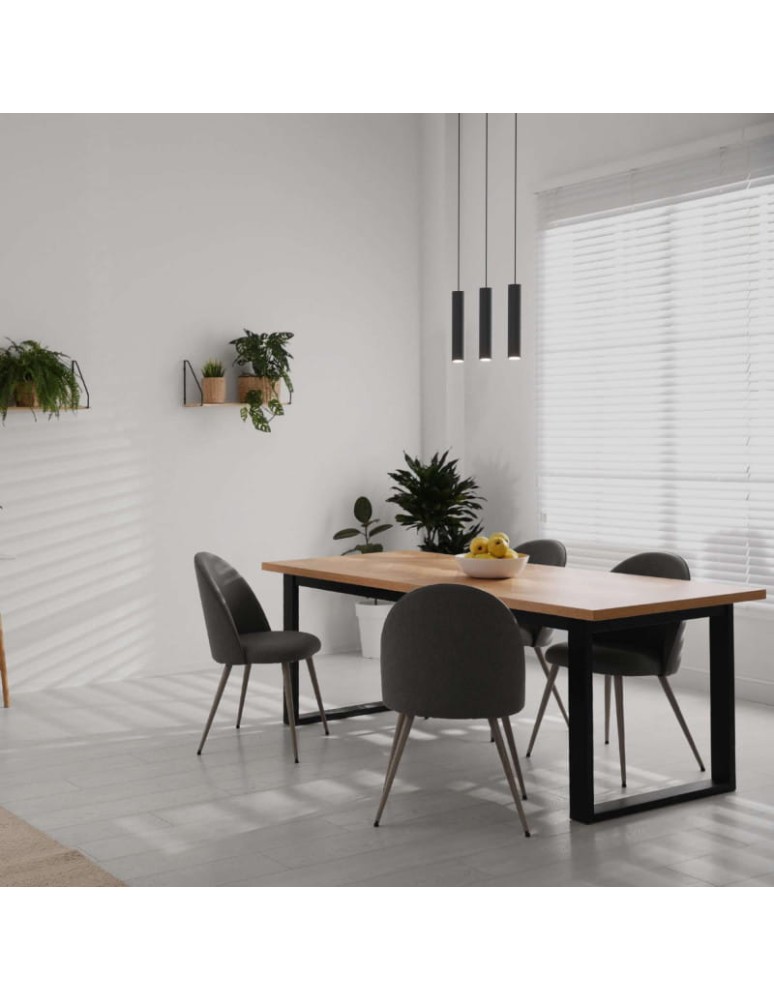 Abruzzo Lampa Wiszaca trzy czarne tuby GU10 Trotti ABR-ZLW3T-C