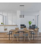 Abruzzo Lampa Wiszaca trzy czarne tuby GU10 Trotti ABR-ZLW3T-C