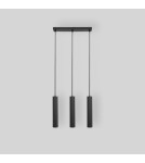 Abruzzo Lampa Wiszaca trzy czarne tuby GU10 Trotti ABR-ZLW3T-C