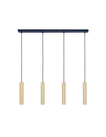 Abruzzo Hanging Lamp four gold GU10 tubes Trotti ABR-ZLW4T-Z