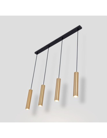 Abruzzo Lampa Wiszaca cztery złote tuby GU10 Trotti ABR-ZLW4T-Z - produkt 2