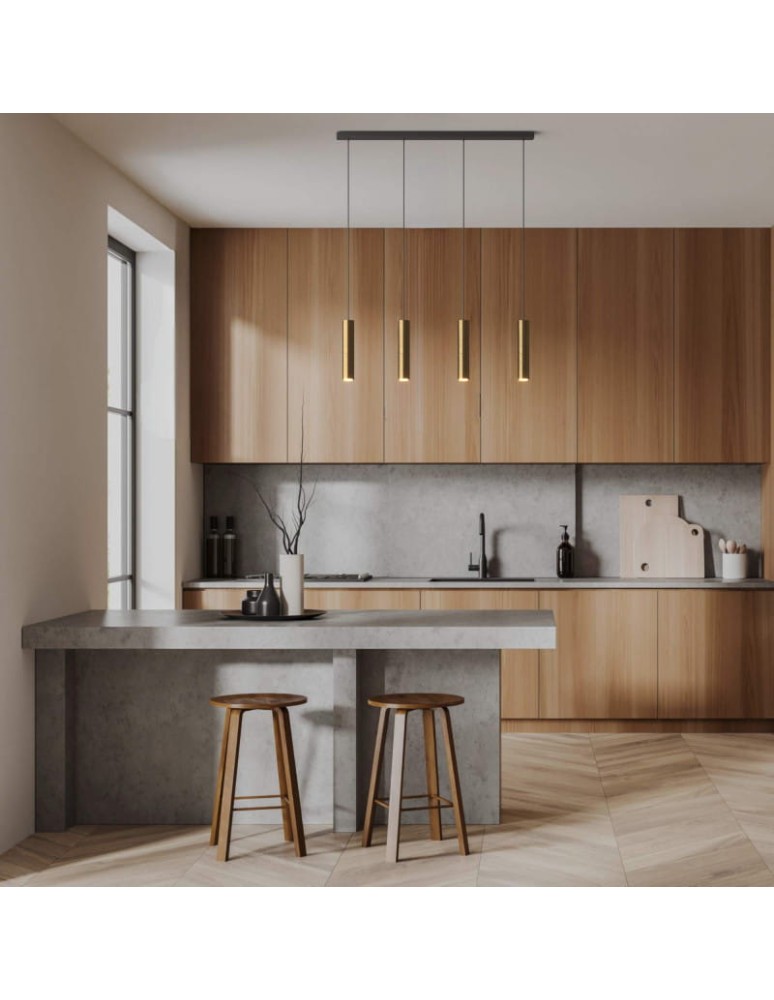 Pendant lamps - Abruzzo Hanging Lamp four gold GU10 tubes Trotti ABR-ZLW4T-Z - product kolory-swiatla.pl 8