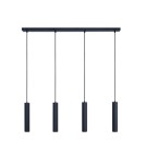 Pendant lamps - Abruzzo Pendant Lamp four black GU10 tubes Trotti ABR-ZLW4T-C - product 1