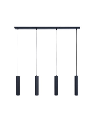 Abruzzo Pendant Lamp four black GU10 tubes Trotti ABR-ZLW4T-C