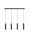 Abruzzo Lampa Wiszaca cztery czarne tuby GU10 Trotti ABR-ZLW4T-C