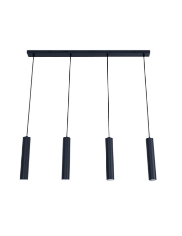 Abruzzo Lampa Wiszaca cztery czarne tuby GU10 Trotti ABR-ZLW4T-C - produkt 2