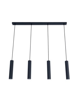 Abruzzo Lampa Wiszaca cztery czarne tuby GU10 Trotti ABR-ZLW4T-C - produkt 2