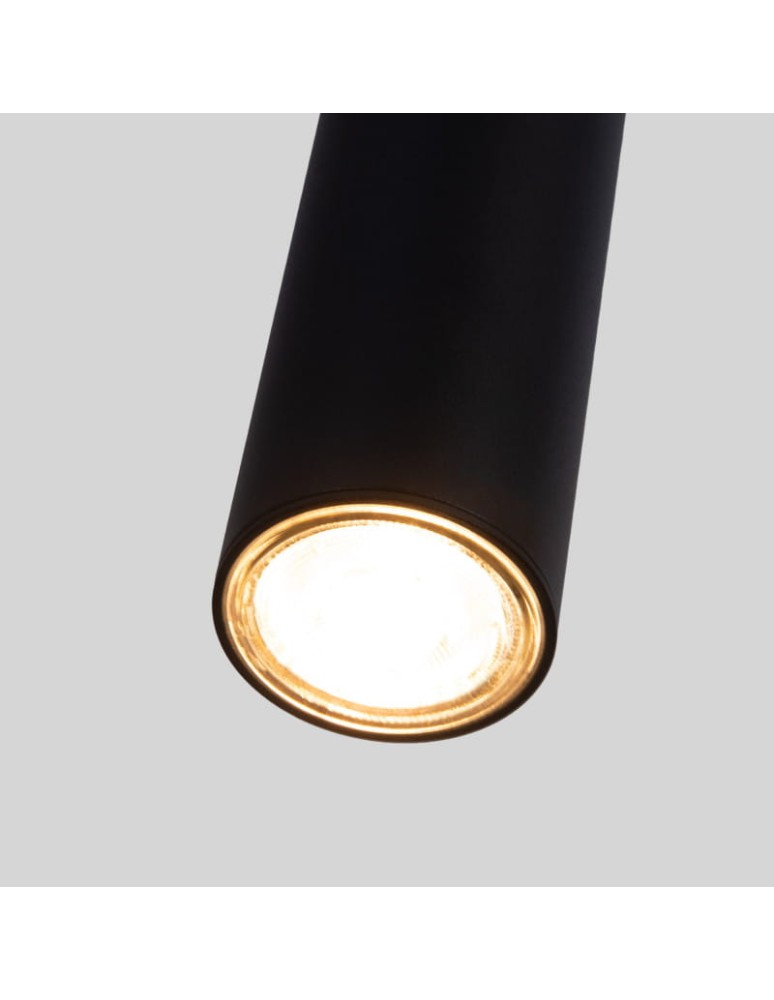 Abruzzo Lampa Wiszaca cztery czarne tuby GU10 Trotti ABR-ZLW4T-C