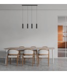 Abruzzo Lampa Wiszaca cztery czarne tuby GU10 Trotti ABR-ZLW4T-C