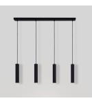Pendant lamps - Abruzzo Pendant Lamp four black GU10 tubes Trotti ABR-ZLW4T-C - product 8