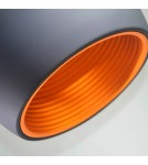 Abruzzo Lampa Wisząca Czarno Złota Kopuła E27 25cm Geo ABR-LWGEO1