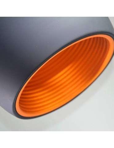 Abruzzo Lampa Wisząca Czarno Złota Kopuła E27 25cm Geo ABR-LWGEO1 - produkt 2