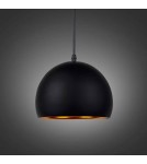 Abruzzo Lampa Wisząca Czarno Złota Kopuła E27 25cm Geo ABR-LWGEO1