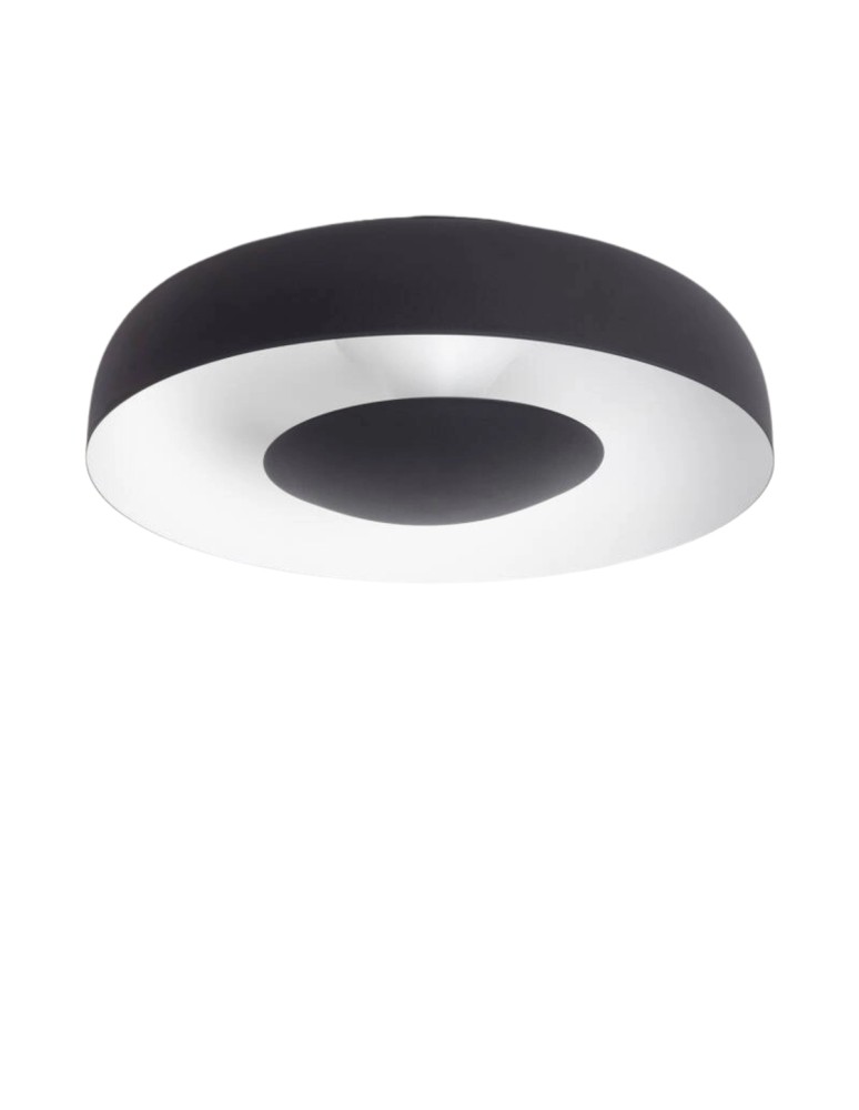 LED ceiling lamps - Abruzzo Round Ceiling Lamp White-Black 20W Ø40cm Portafortuna ABR-PPF20W. - product kolory-swiatla.pl 1