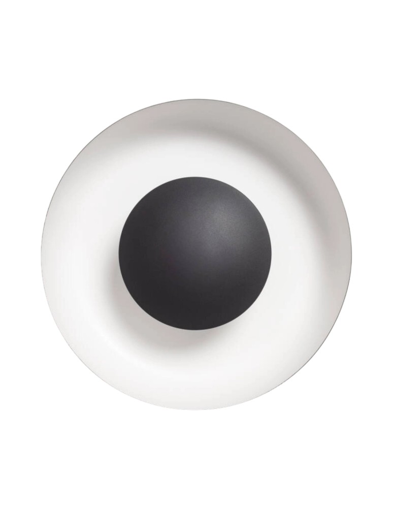 LED ceiling lamps - Abruzzo Round Ceiling Lamp White-Black 20W Ø40cm Portafortuna ABR-PPF20W. - product kolory-swiatla.pl 2