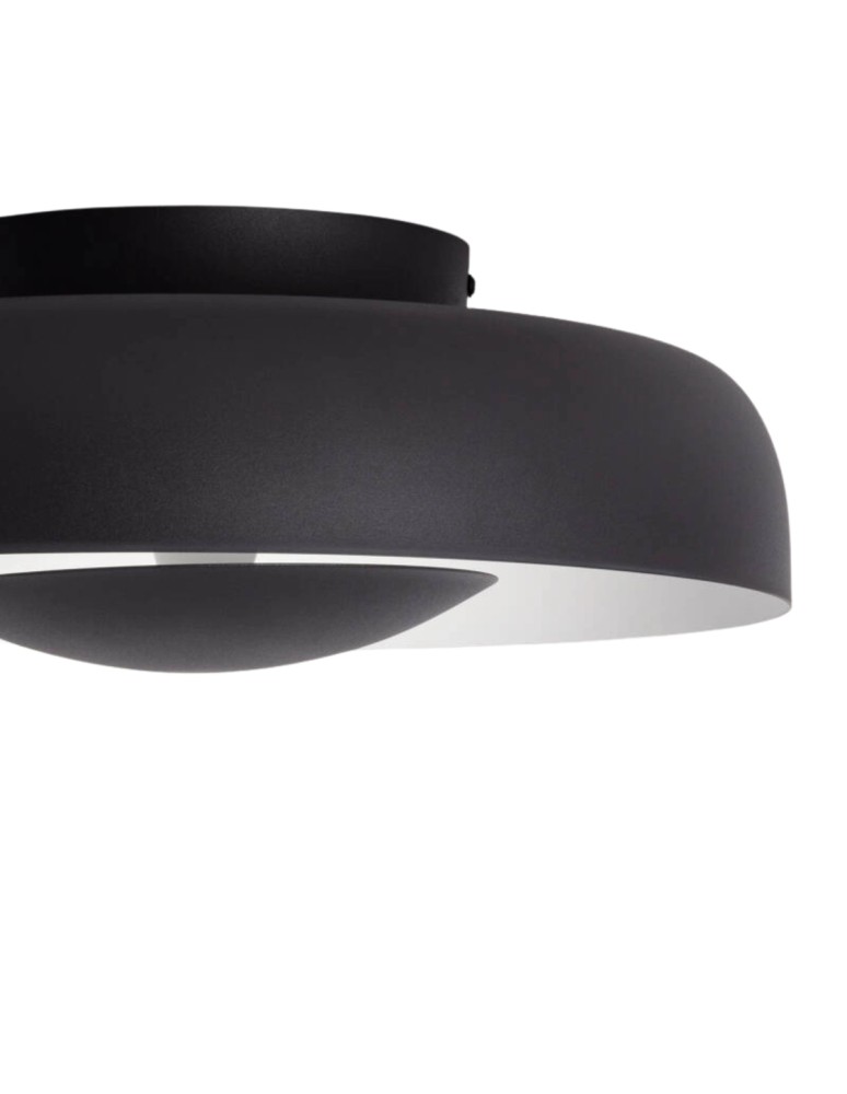 Abruzzo Lampa Sufitowa Okrągła Biało-Czarna 20W Ø40cm Portafortuna ABR-PPF20W