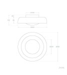 LED ceiling lamps - Abruzzo Round Ceiling Lamp White-Black 20W Ø40cm Portafortuna ABR-PPF20W. - product 4
