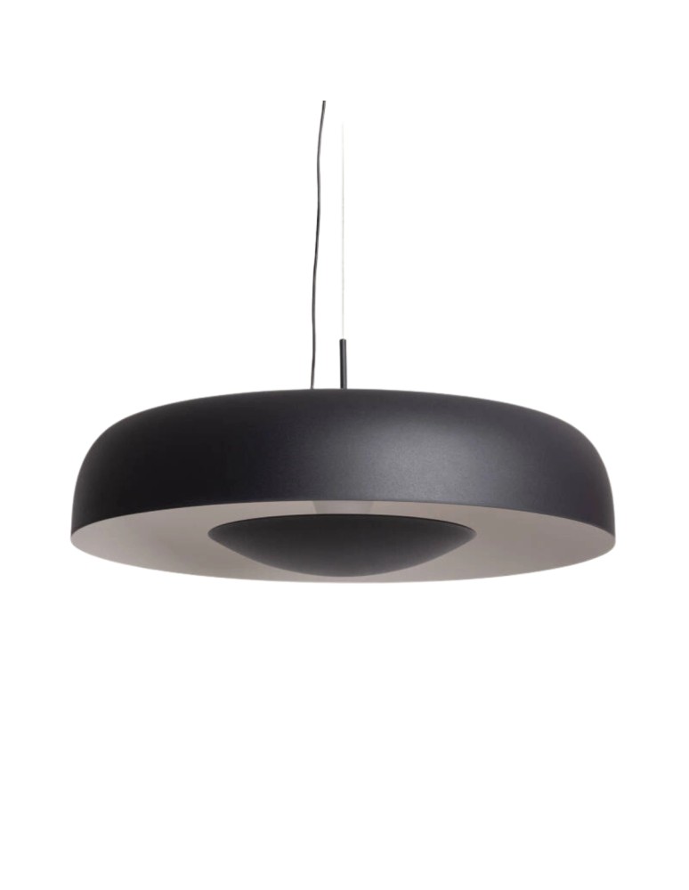 Pendant lamps - Abruzzo Round Pendant Lamp Black 20W Ø40cm Portafortuna ABR-LWPF20W-B. - product kolory-swiatla.pl 1