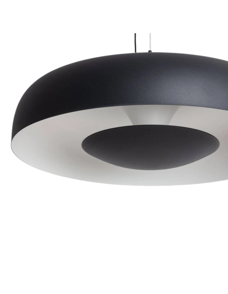 Abruzzo Lampa Wisząca Okrągła Czarna 20W Ø40cm Portafortuna ABR-LWPF20W-B