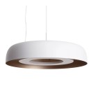 Abruzzo Lampa Wisząca Okrągła Biała 20W Ø40cm Portafortuna ABR-LWPF20W-W